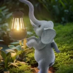 ABWL Solar Elephant Garden Statue